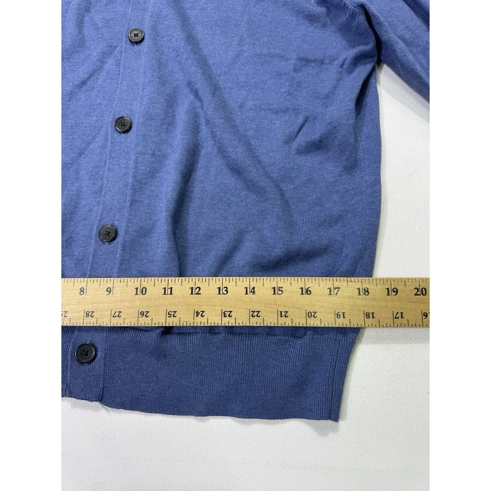 Jos A Bank Signature XL Blue Pima Cotton Cardigan Sweater NWT V-Neck Classic XL
